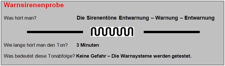 Warnsirenenprobe