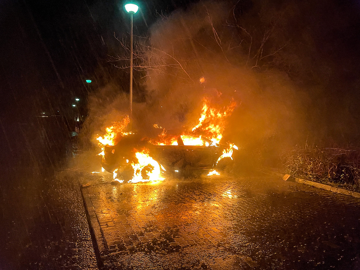 PKW-Brand in der Rilkestraße