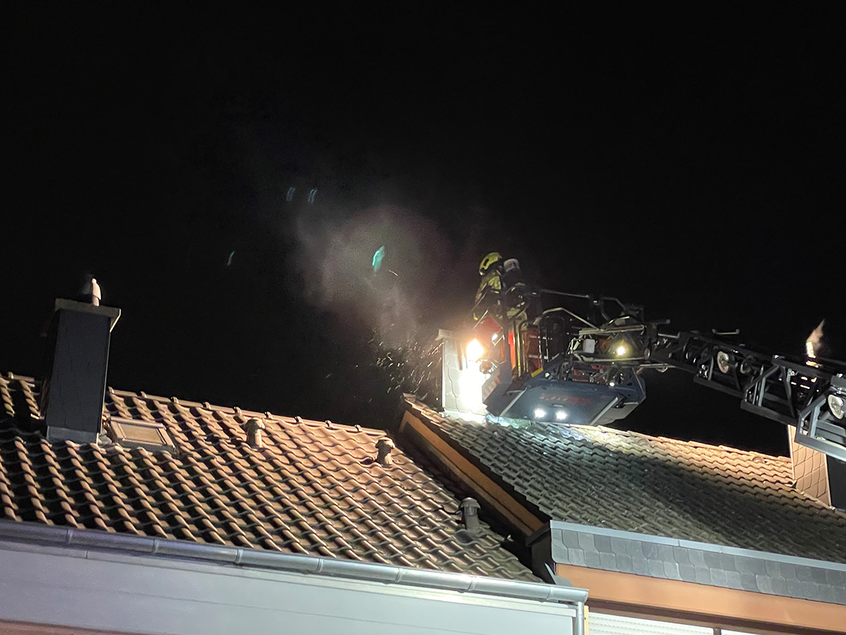 Wohnhaus in Vollbrand